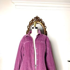 Cabela’s purple snap corduroy heavy weight shirt